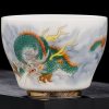 1-11.jpg Year Of The Dragon Hand Painted Iced White Porcelain Dragon Tea Cup