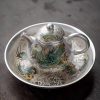 1-13-1.jpg Antique Chinese Green Dragon Silver Gilded Porcelain Pear-Shaped Teapot
