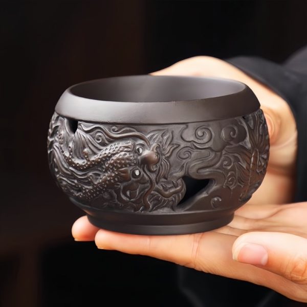 1-2-1.jpg Creative Double-layer Hollow Dragon Yixing Zisha Gongfu Tea Cup