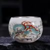 1-6-1.jpg Hand-painted Cloud Dragon Sterling Silver liner Chinese Porcelain Kungfu Tea Cup