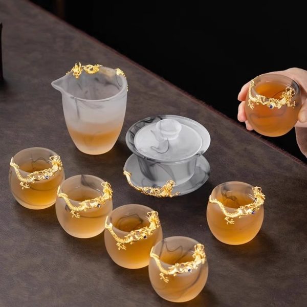 1-62.jpg Luxury Chinese Gongfu Tea Cup Set with Colored Glaze and Gold Dragon Figurine in Ink Painting Style