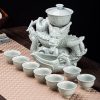 Majestic Vintage Green Dragon China Gongfu Lazy Semi-Automatic Tea Cup Set