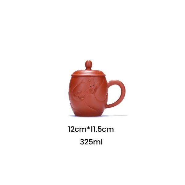 Authentic Fish Leaping Dragon Gate Theme Yixing Zisha Tea Cup Mug