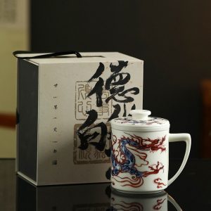 15-2Fl-Oz400-ML-Haned-Painted-Dragon-Vintage-Chinese-Tea-Cup-with-Lid-4.jpg Exquisite Blue and White Red Dragon Traditional Chinese Porcelain Tea Cup Mug with Infuser