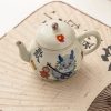 2-13-1.jpg Vintage Porcelain Pear-Shaped Dragon Teapot Featuring Cute Cartoon Dragon Pattern