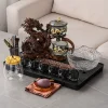 2-3.webp Antique Luxurious Year of the Dragon Semi-Automatic Glass Tea Set with Gold Dragon Design
