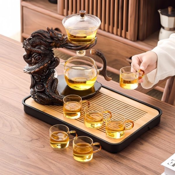 2-46.jpg Premium Brown Resin Vintage Lazy Dragon and Phoenix Semi-Automatic Antique Tea Set