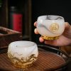 2-7-2.jpg Ink White Jade Colored Glaze Chinese Chawan Tea Cup Inlaid with Golden Dragon