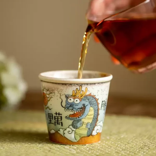 3-1.webp Handmade Chinese Jingdezhen Ceramic Ugly Cute Dragon Gongfu Tea Cup Chawan