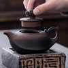 3-14-1.jpg Antique Purple Clay Dragon Teapot Set With Dragon Head Lid And Dragon Boat Design