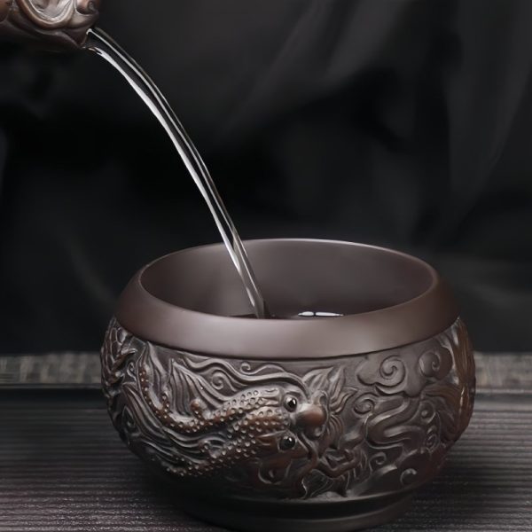3-2-2.jpg Creative Double-layer Hollow Dragon Yixing Zisha Gongfu Tea Cup