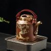3-25.jpg Antique Gold Inlaid with Jade Dragon and Phoenix Pattern Purple Clay Teapot Large Capacity with Handle