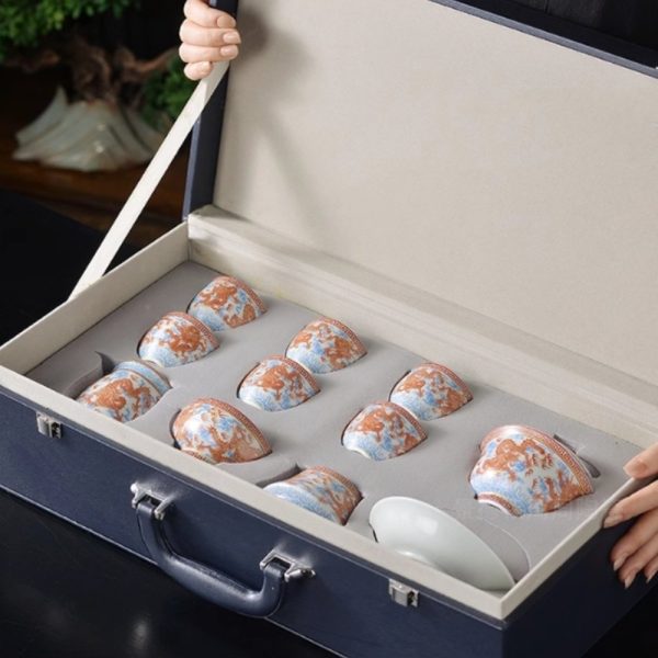 3-54.jpg Classic Chinese Handmade Vintage Gongfu Porcelain Tea Cup Set with Majestic Red Dragon Pattern