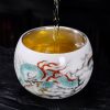 3-6-1.jpg Hand-painted Cloud Dragon Sterling Silver liner Chinese Porcelain Kungfu Tea Cup