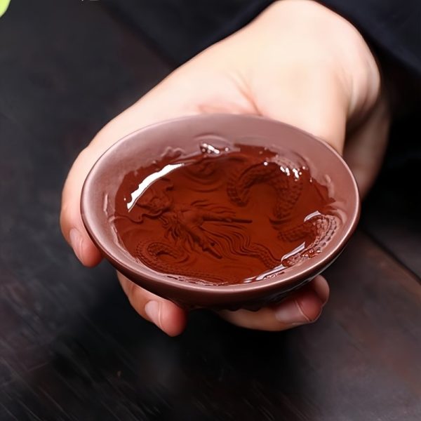 3-7-1.jpg Authentic Yixing Purple Clay Hand Carved Chinese Dragon Tea Cup