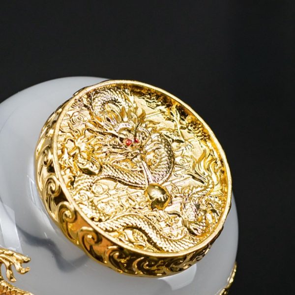 4-6-2.jpg Ink White Jade Colored Glaze Chinese Chawan Tea Cup Inlaid with Golden Dragon