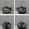 44-Fl-Oz-Gold-Dragon-and-Silver-Cloud-Antique-Asian-Cat-Iron-Teapot-2.jpg Antique Asian Gold Dragon and Silver Clouds Cast Iron Tetsubin Teapot