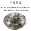 5-11-1.jpg Antique Chinese Green Dragon Silver Gilded Porcelain Pear-Shaped Teapot