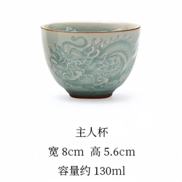 5-11.jpg Hand-carved Auspicious Dragon Ice Crackle Glaze Ceramic Chinese Gongfu Tea Cup