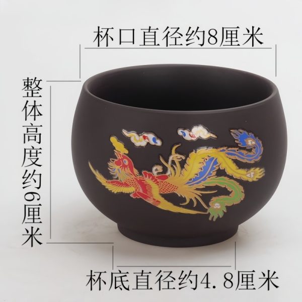 5-6.jpg Sleek Color Changing Chinese Dragon and Phoenix Pattern Yixing Purple Clay Tea Cup