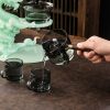 6-5.jpg Chinese Grey Jade Green Majestic Dragon Semi-Automatic Lazy Antique Kungfu Tea Cup Set