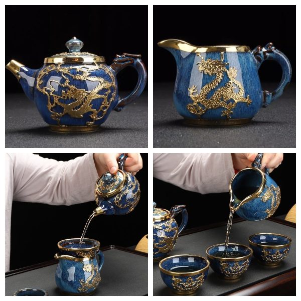 Chinese-tea-set23-1.jpg Porcelain Blue Glaze Inlaid with Gold Dragon Noble Luxury Chinese Ceremony Tea Set