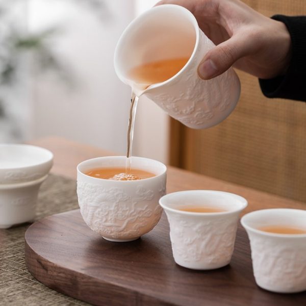 Embossed-Dragon-Mutton-Fat-Jade-White-Porcelain-Chinese-Antique-Tea-Set-4.jpg Luxurious Mutton Fat Jade White Porcelain Graceful Embossed Dragon Antique Chinese Tea Set