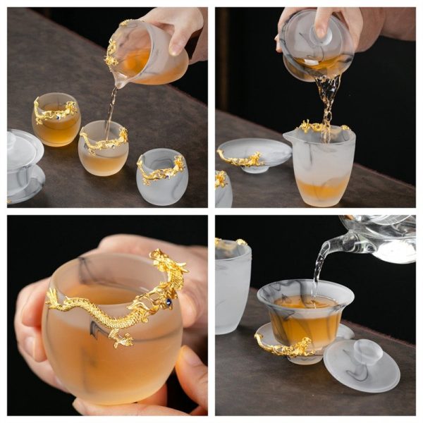Gaiwan26-03.jpg Large Inlaid Pure Gold Dragon Ink White Jade Frosted Crystal Gaiwan Tea Set