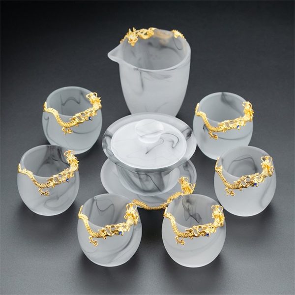 Gaiwan26-04.jpg Large Inlaid Pure Gold Dragon Ink White Jade Frosted Crystal Gaiwan Tea Set