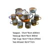 Grey Transparent Classic Heat Resistant Borosilicate Glass Tea Set for Adults