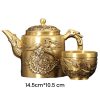 Luxurious-Embossed-Dragon-with-Phoenix-Brass-Teapots-Antique-for-Sale-2.jpg Luxurious Antique Brass Teapot with Embossed Dragon and Phoenix Lid for Sale