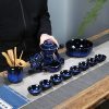 Semi-Automatic-Lazy-Tea-Set03.jpg Blue Glaze Kiln-turning Ceramic Dragon Themed Semi Automatic Lazy Tea Set