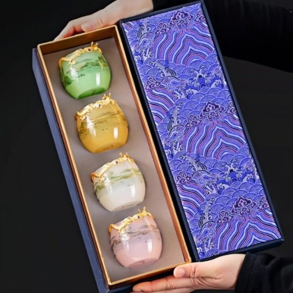 a-13.jpg Elegant Landscape Painting Colored Glaze Inlaid Gold Dragon Tea Cup