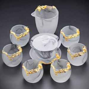 a-41.jpg Luxury Chinese Gongfu Tea Cup Set with Colored Glaze and Gold Dragon Figurine in Ink Painting Style