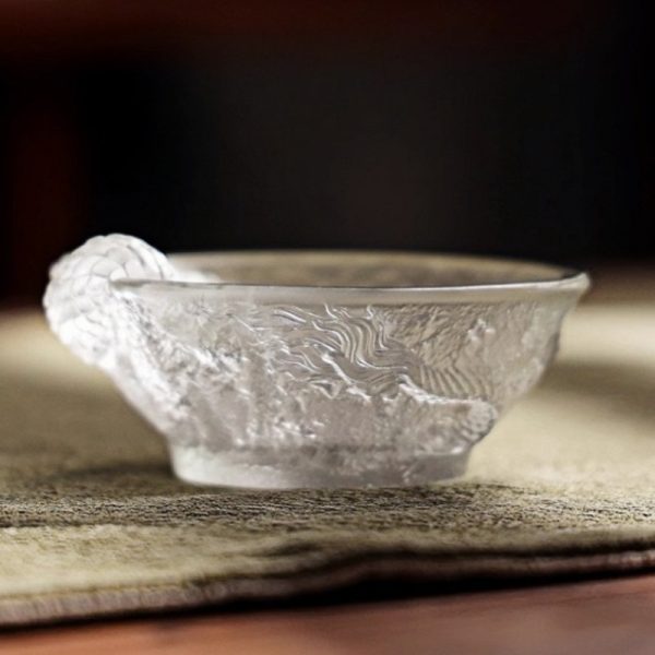 a-6-1.jpg Antique Japanese Hand-carved Dragon Glacier Crystal Fancy Clear Glass Tea Cup