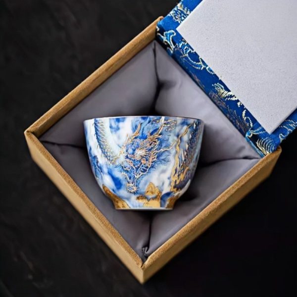 b-2.jpg Hand Painted Gold Inlaid Blue Dragon Ceramic Gong Fu Tea Cup