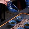 b-49.jpg Traditional Chinese Antique Blue Dragon Phoenix Porcelain Gongfu Tea Set with Lazy Semi-Automatic Design
