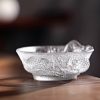 b-7-1.jpg Antique Japanese Hand-carved Dragon Glacier Crystal Fancy Clear Glass Tea Cup