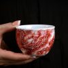 c-11.jpg Vintage Alum Red Underglaze Painting Dragon Chinese Chawan Gongfu Tea Cup