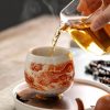 c-13-1.jpg Alum Red Underglaze Color Hand-painted Dragon Chinese Dragon Tea Cup