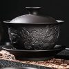c-33.jpg Authentic Yixing Purple Clay Year of the Dragon Gongfu Tea Set with Antique Chinese Dragon Carving