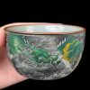 c-6-1.jpg Hand Drawn Porcelain Ink Color Green Dragon Kung Fu Tea Cup