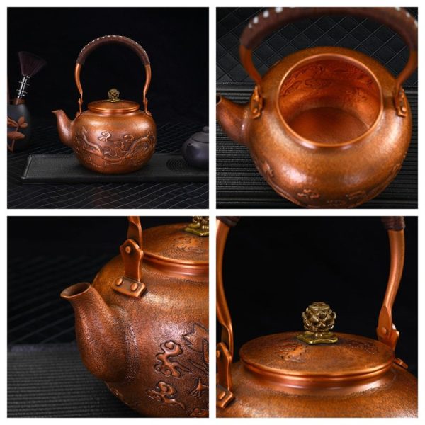copper-kettle-1502.jpg Best Large Antique Copper Teapot Kettle with Intricate Old Carved Dragon Design