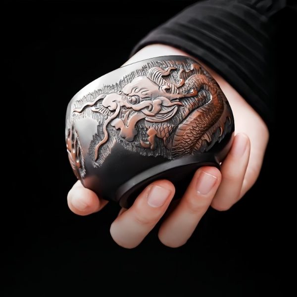 d-13.jpg Authentic Hand-carved Embossed Chinese Dragon Jianshui Purple Pottery Tea Cup