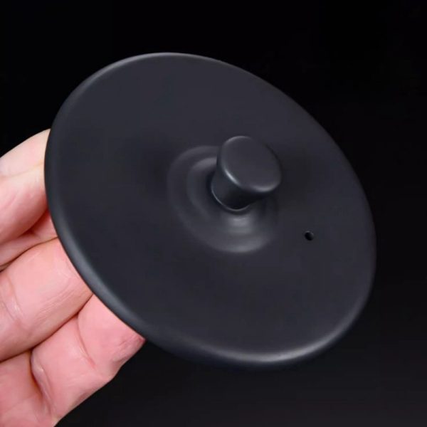 d-25.jpg Rarely Vintage Purple Pottery Gongfu Tea Ceremony Dragon Teapot With Black Dragon And Phoenix Design