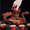 d-29.jpg Handmade Antique Chinese Red Kiln Change Lazy Semi-Automatic Dragon Themed Porcelain Tea Set