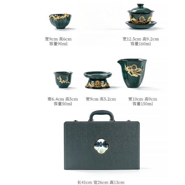 e-37.jpg Luxury Vintage Chinese Green Ice Crackle Glaze Gongfu Tea Pot Set with Gold Inlaid Jade Dragon and Phoenix