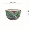 e-6-1.jpg Hand Drawn Porcelain Ink Color Green Dragon Kung Fu Tea Cup