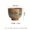 e-8-1.jpg Year of The Dragon Hand Painted Ceramic Tea Cup With Dragon Spraying Water Pattern