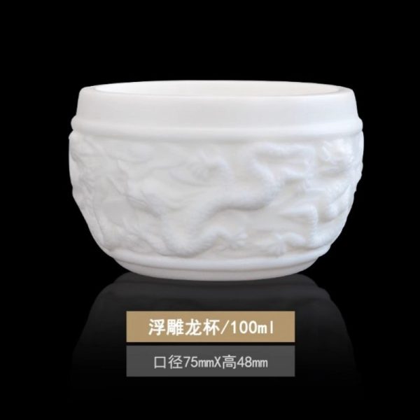 e-9.jpg Handmade Embossed Flying Dragon White Jade Porcelain Kung Fu Tea Cup